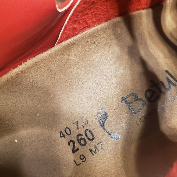 Birkenstock Betula red 3 strap sandals size 40 - Picture 5 of 5